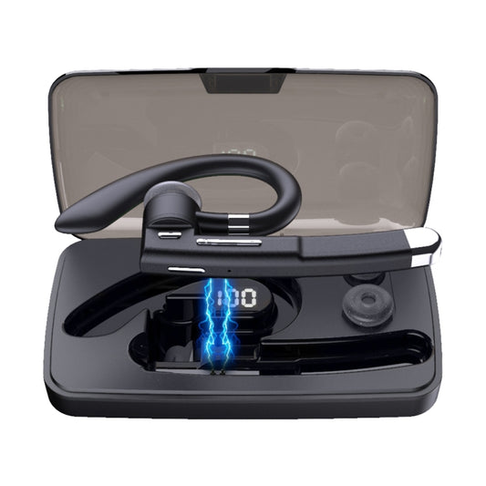 YYK-520 Single Rotatable Ear-hanging Business Bluetooth Earphone with Charging Box & Digital Display, Support Call & Redial The Last Call - Bluetooth Earphone by buy2fix | Online Shopping UK | buy2fix