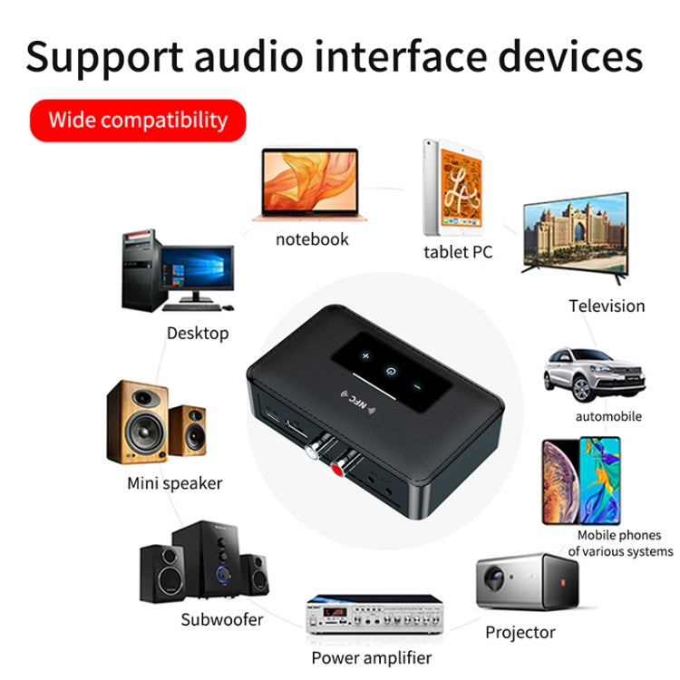 NFC BT19 Bluetooth 5.0 Receiver Transmitter Headset Car Audio Player - Apple Accessories by buy2fix | Online Shopping UK | buy2fix
