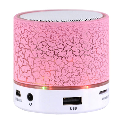 A9 Mini Portable Glare Crack Bluetooth Stereo Speaker with LED Light, Built-in MIC, Support Hands-free Calls & TF Card(Pink) - Mini Speaker by buy2fix | Online Shopping UK | buy2fix