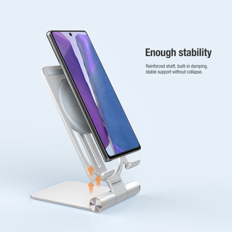 NILLKIN 2 in 1 15W PoweHold Mini Vertical Foldable Detachable Wireless Charger Mobile Phone Holder (Silver) - Wireless Charger by NILLKIN | Online Shopping UK | buy2fix