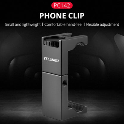 YELANGU PC142 Knob Style Phone Holder Bracket with Cold Shoe Base Mount(Black) - Consumer Electronics by YELANGU | Online Shopping UK | buy2fix