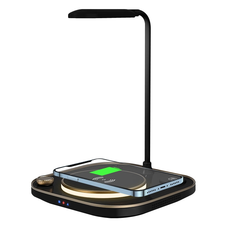 X3 15W 3 in 1 Wireless Charger, Table Lamp (Black) - Apple Accessories by buy2fix | Online Shopping UK | buy2fix