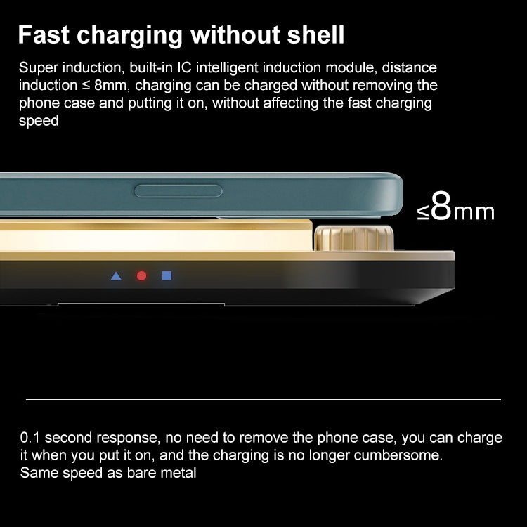 X3 15W 3 in 1 Wireless Charger, Table Lamp (Black) - Apple Accessories by buy2fix | Online Shopping UK | buy2fix