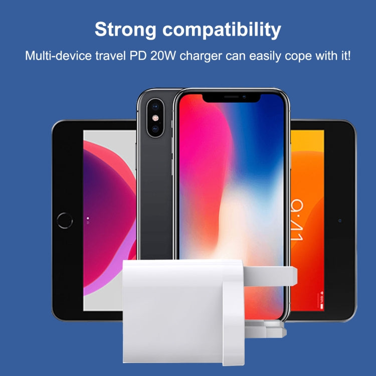 E087 20W USB-C / Type-C + USB Ports Fast Charging Travel Charger, UK Plug - Apple Accessories by buy2fix | Online Shopping UK | buy2fix