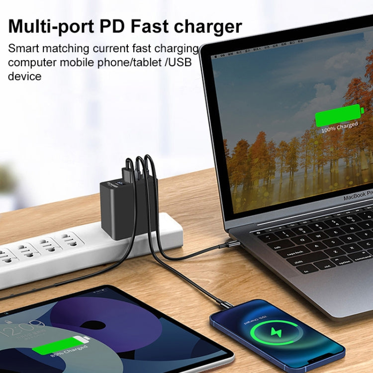 A3B 65W Output USB-C / Type-C x 2 + USB HUB PD Charger, US Plug - USB Charger by buy2fix | Online Shopping UK | buy2fix