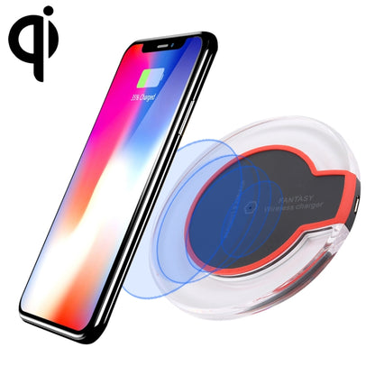 FANTASY 5V 1A Output Qi Standard Ultra-thin Wireless Charger with Charging Indicator, Support QI Standard Phones(Black) - Wireless Charger by buy2fix | Online Shopping UK | buy2fix