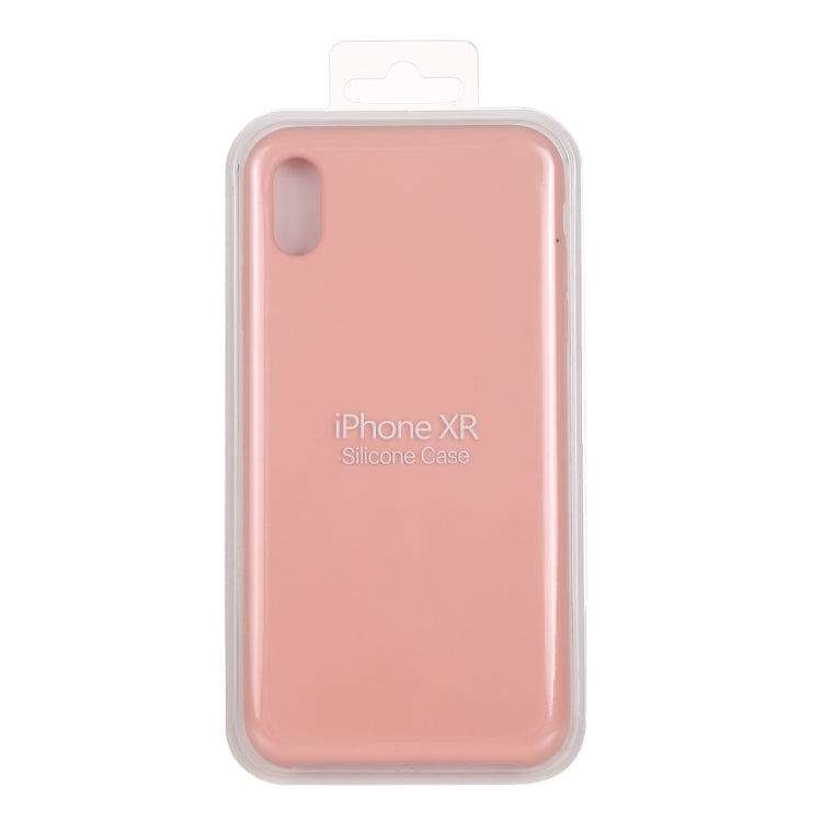 For iPhone XR Four Corners Full Coverage Liquid Silicone Case(Light Pink) - More iPhone Cases by buy2fix | Online Shopping UK | buy2fix