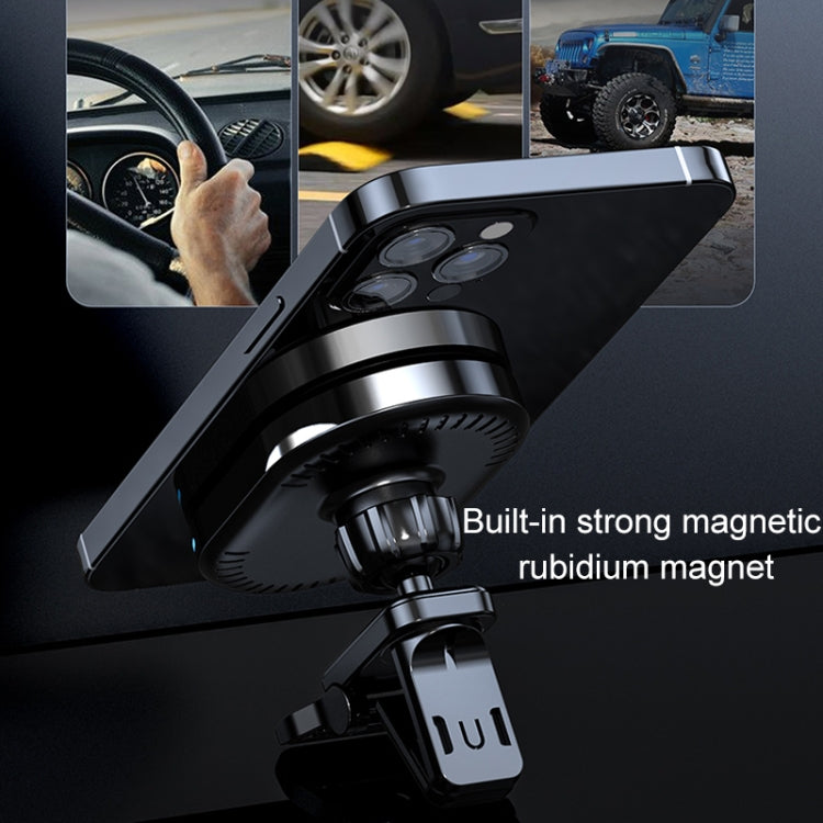JJT-968 15W Max Output Magnetic Car Air Outlet Bracket Wireless Charger(Black) - In Car by buy2fix | Online Shopping UK | buy2fix