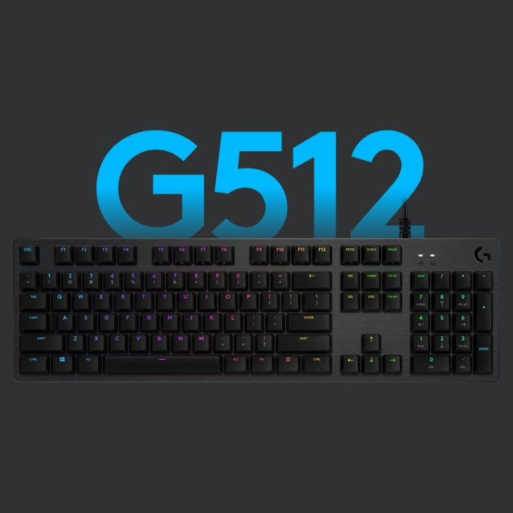 Logitech G512 RGB L-axis Mechanical Wired Gaming Keyboard, Length: 1.8m (Black) - Computer & Networking by Logitech | Online Shopping UK | buy2fix