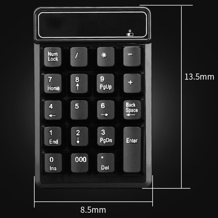 MC Saite 525RF 19 Keys Wireless 2.4G Numeric Keyboard - Wireless Keyboard by MC Saite | Online Shopping UK | buy2fix