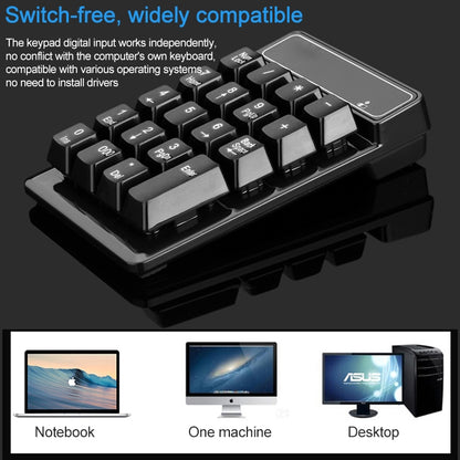 MC Saite 525RF 19 Keys Wireless 2.4G Numeric Keyboard - Wireless Keyboard by MC Saite | Online Shopping UK | buy2fix