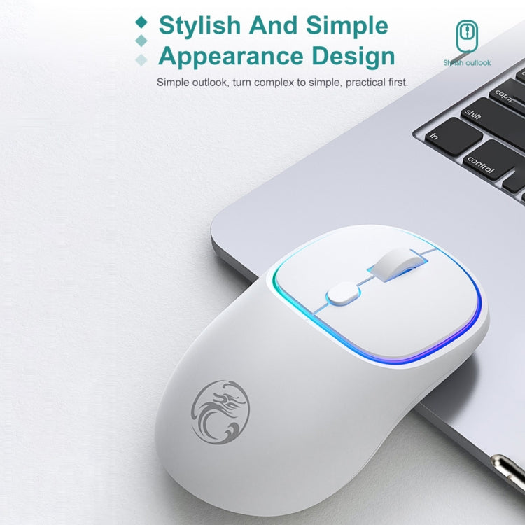 iMICE W-618 Rechargeable 4 Buttons 1600 DPI 2.4GHz Silent Wireless Mouse for Computer PC Laptop (Milk Tea) - Wireless Mice by iMICE | Online Shopping UK | buy2fix