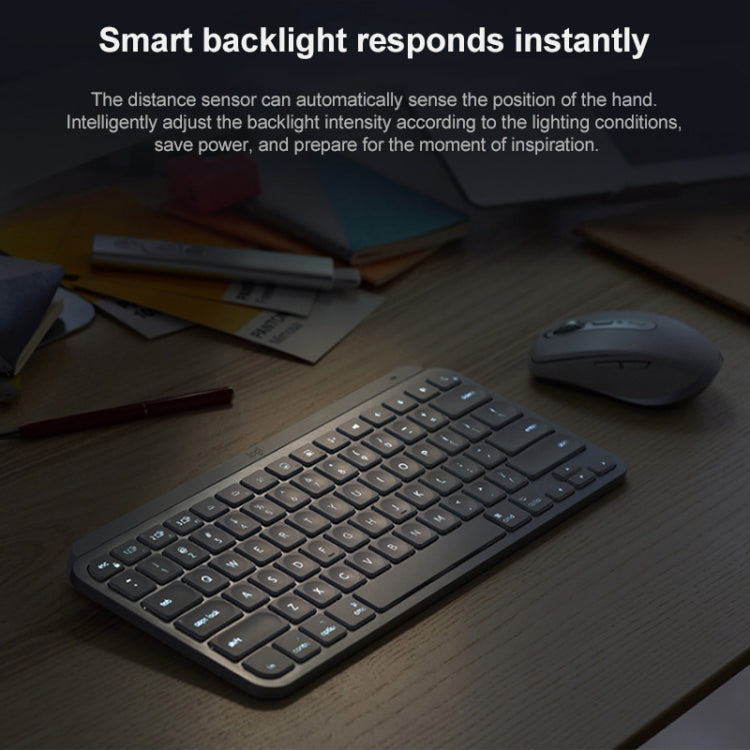 Logitech MX Keys Mini Wireless Bluetooth Ultra-thin Smart Backlit Keyboard (Pink) - Wireless Keyboard by Logitech | Online Shopping UK | buy2fix