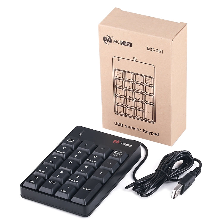 MC Saite MC-051 19 Keys Wired Numeric Keyboard - Wired Keyboard by MC Saite | Online Shopping UK | buy2fix