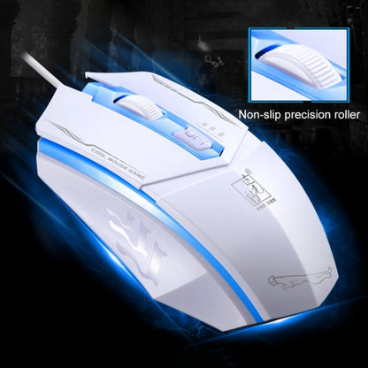 Chasing Leopard 199 USB 1600DPI Three-speed Adjustable LED Backlight Wired Optical Gaming Mouse, Length: 1.3m(White) - Wired Mice by Chasing Leopard | Online Shopping UK | buy2fix