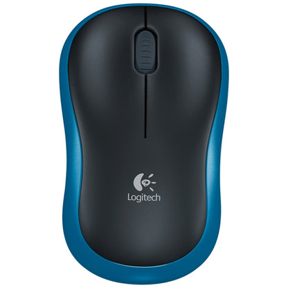 Logitech M185 2.4GHz 3-keys 1000DPI Wireless Optical Mouse, Wireless Range: 10m (Blue) - Wireless Mice by Logitech | Online Shopping UK | buy2fix