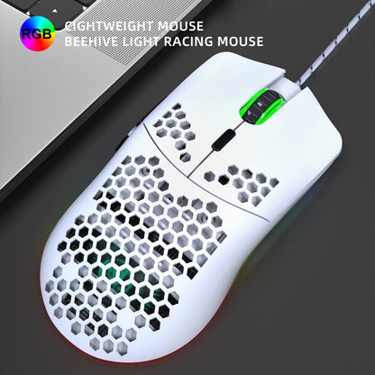 HXSJ J900 6 Keys RGB Lighting Programmable Gaming Wired Mouse (White) -  by HXSJ | Online Shopping UK | buy2fix