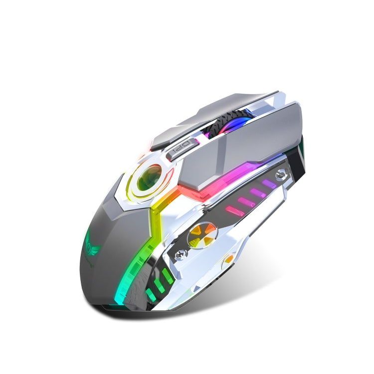ZERODATE T30 2.4GHz 2400DPI Three-speed Adjustable RGB Backlight Wireless Optical Mouse(Grey) - Wireless Mice by ZERODATE | Online Shopping UK | buy2fix