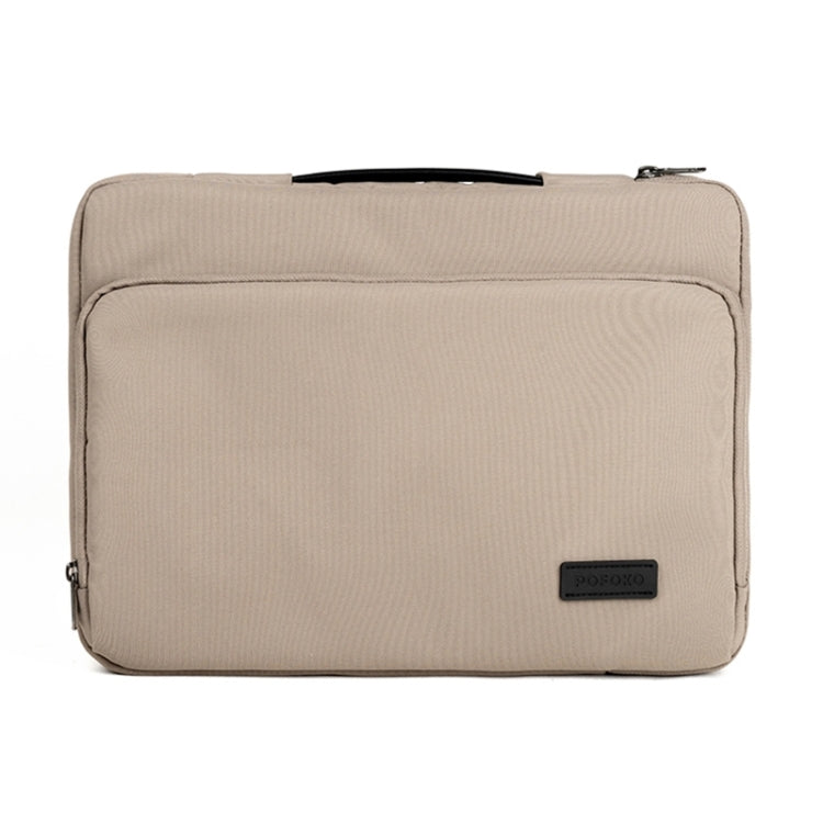 POFOKO E550 15.6 inch Portable Waterproof Polyester Laptop Handbag(Khaki) - Other by POFOKO | Online Shopping UK | buy2fix