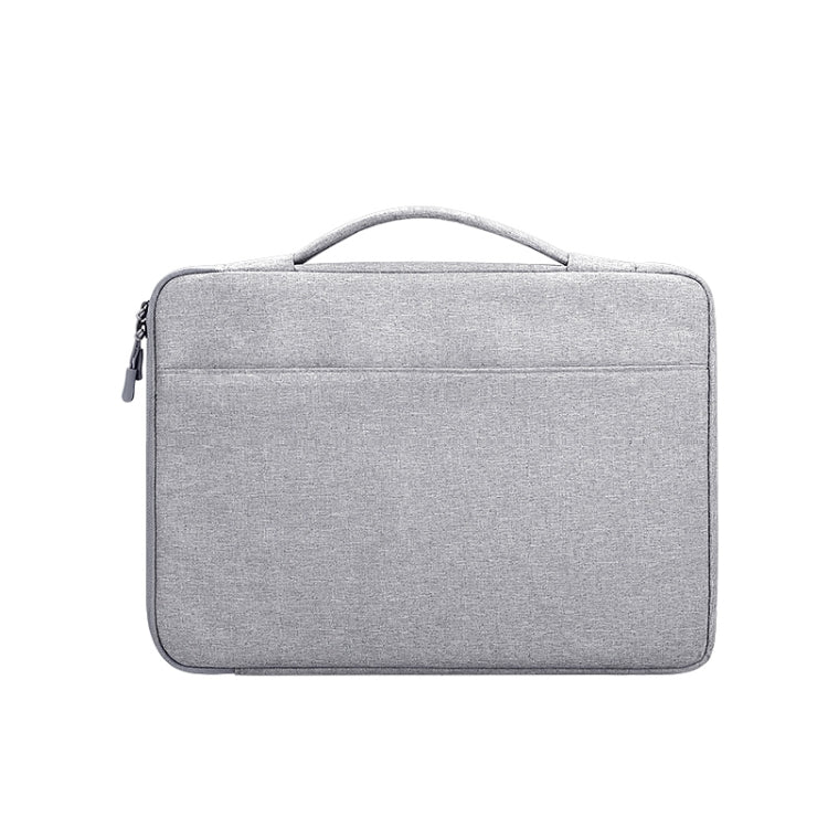 Oxford Cloth Waterproof Laptop Handbag for 14.1 inch Laptops, with Trunk Trolley Strap(Grey) - 14.1 inch by buy2fix | Online Shopping UK | buy2fix