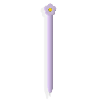 Cute Cartoon Silicone Protective Cover for Apple Pencil 2(Purple) - Pencil Accessories by buy2fix | Online Shopping UK | buy2fix