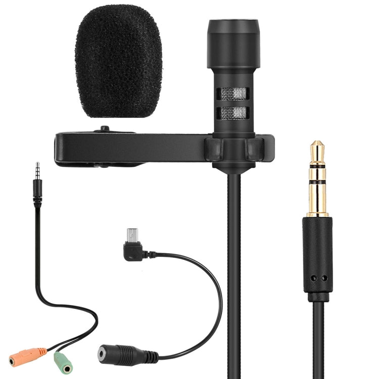 Yanmai R955 Clip-on Lapel Mic Lavalier Omni-directional Double Condenser Microphone, For Live Broadcast, Show, KTV, etc - Consumer Electronics by buy2fix | Online Shopping UK | buy2fix