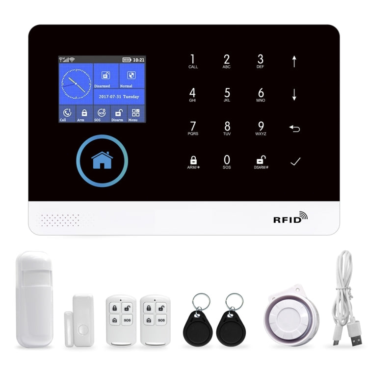 PG-103-GSM WiFi + GSM Touch Screen Intelligent Alarm System - Security by buy2fix | Online Shopping UK | buy2fix