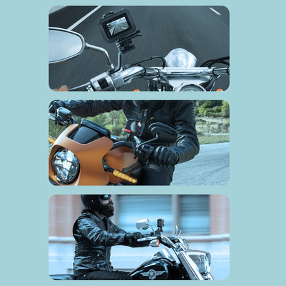 RUIGPRO Motorcycle Handlebar Alloy Phone Bracket for GoPro HERO9 Black / HERO8 Black /7 /6 /5, Insta360 One R, DJI Osmo Action, Xiaoyi Sport Cameras(Red) - DJI & GoPro Accessories by buy2fix | Online Shopping UK | buy2fix