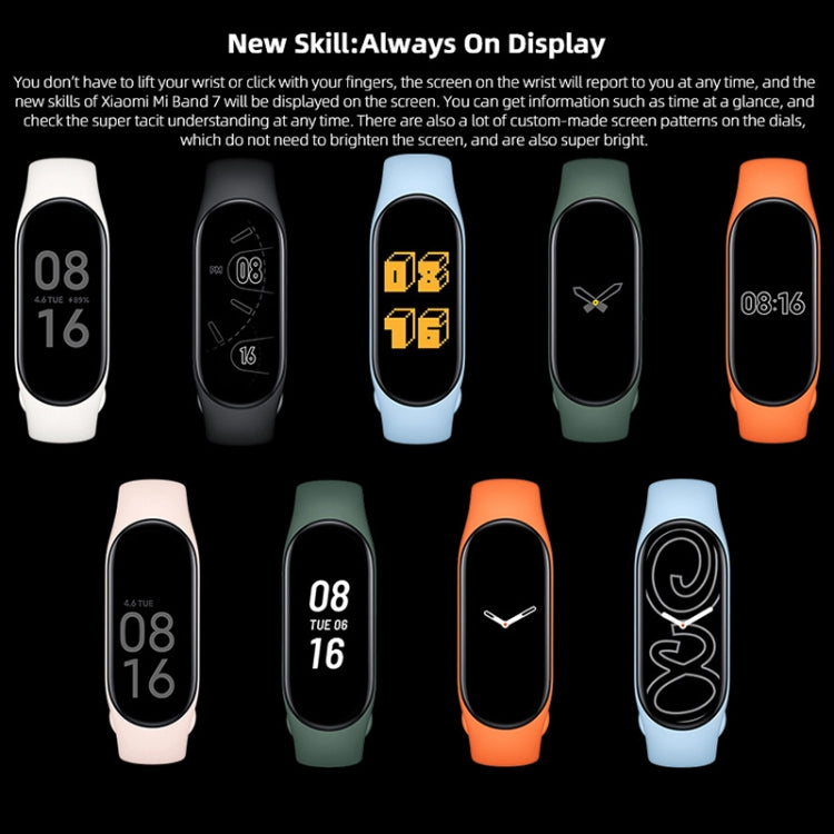 Original Xiaomi Mi Band 7 Smart Watch, 1.62 inch AMOLED Screen, Support Blood Oxygen Monitoring / 120 Sport Modes / 15-days Battery Life(Black) - Wearable Devices by Xiaomi | Online Shopping UK | buy2fix