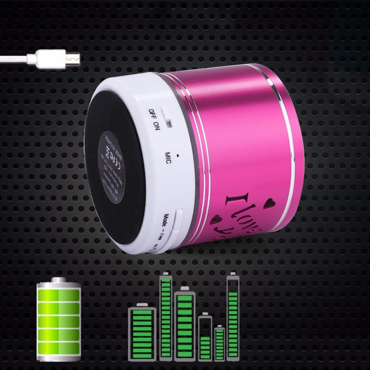 A9L Mini Portable Bluetooth Stereo Speaker with RGB LED Light, Built-in MIC, Support Hands-free Calls & TF Card & AUX(Magenta) - Mini Speaker by buy2fix | Online Shopping UK | buy2fix