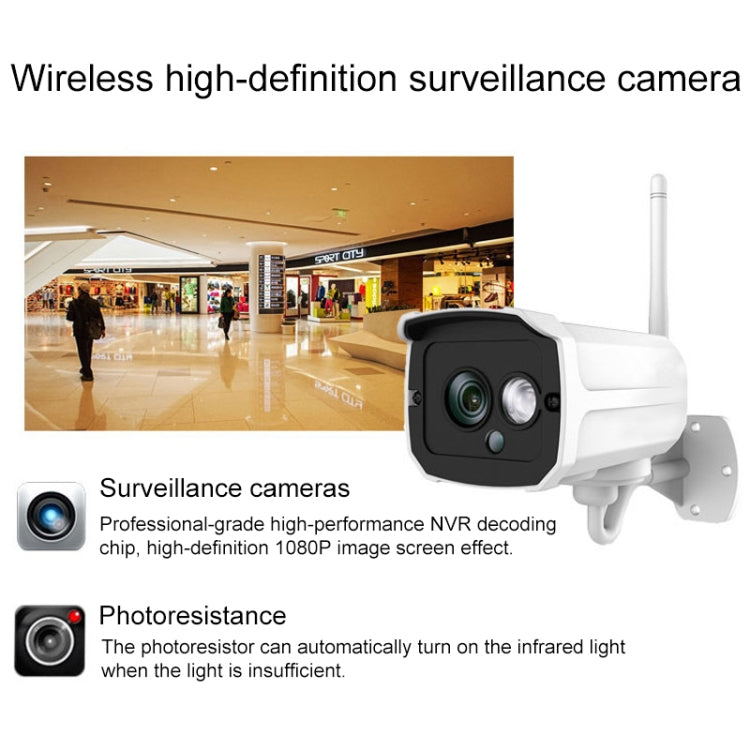 H105 1080P HD 4-ways Wiring-free Wireless Camera NVR Kit - Security by buy2fix | Online Shopping UK | buy2fix