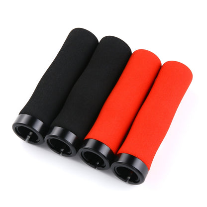 1 Pair AG28 Alloy Lock-Rings + Sponge Bicycle Handlebar Grip (Red) -  by buy2fix | Online Shopping UK | buy2fix