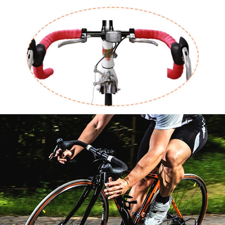 1 Pair TOSEEK New Cycling Road Bike Sports Bicycle Cork Handlebar Tape Wrap + 2 Bar Plug(White) - Outdoor & Sports by TOSEEK | Online Shopping UK | buy2fix