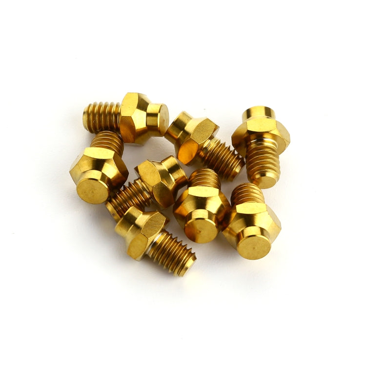 8 PCS / Set Titanium Alloy Bicycle Pedal Anti-slip Screw M4(Gold) -  by buy2fix | Online Shopping UK | buy2fix