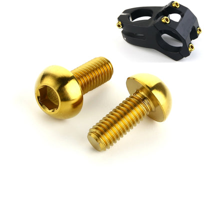 2 PCS Bicycle Accessories Titanium Bottle Cage Screw M5 12mm(Gold) -  by buy2fix | Online Shopping UK | buy2fix