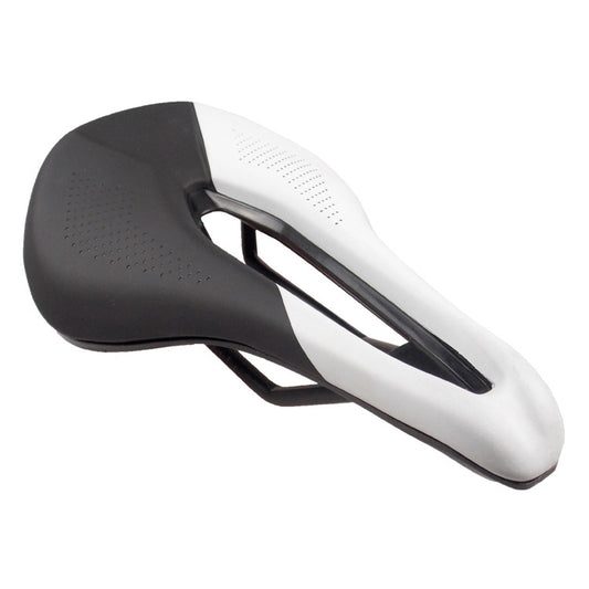BIKERSAY SZ001 Bicycle PU Leather Saddle Seat (Black White) - Outdoor & Sports by BIKERSAY | Online Shopping UK | buy2fix