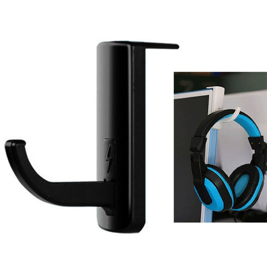 Universal Headphone Hanger PC Monitor Desk Headset Stand Holder Hook(Black) - Computer & Networking by buy2fix | Online Shopping UK | buy2fix