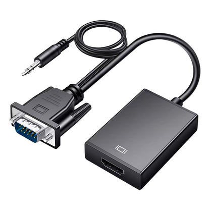 HDCO-VGAM2 1080P VGA Male to HDMI Female Converter with 3.5mm Audio Cable - Computer & Networking by buy2fix | Online Shopping UK | buy2fix