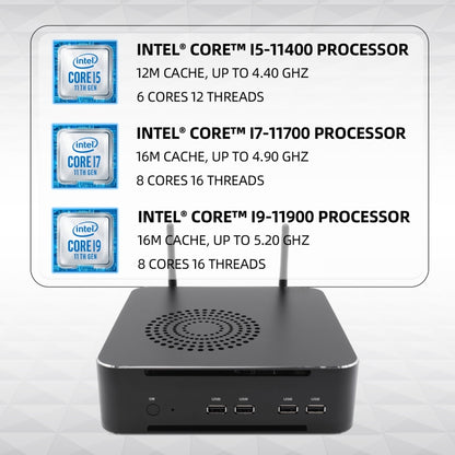 HYSTOU M7 Windows 7/8/10 / Linux System Mini PC, Intel Core G6400 Dual Core 4 Threads up to 4.0GHz, 16GB RAM+512GB SSD, US Plug - Windows Mini PCs by HYSTOU | Online Shopping UK | buy2fix