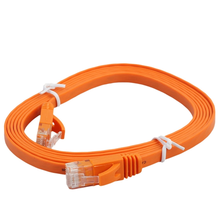 2m CAT6 Ultra-thin Flat Ethernet Network LAN Cable, Patch Lead RJ45 (Orange) - Lan Cable and Tools by buy2fix | Online Shopping UK | buy2fix