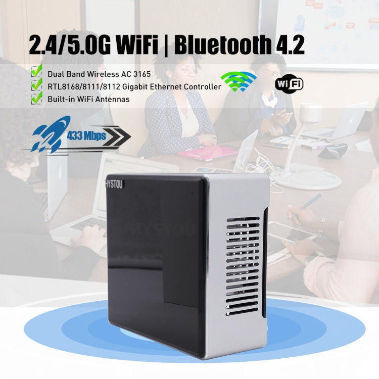 HYSTOU M5 Windows 7/8/10 / WES7/10/Linux System Mini PC, Intel Core i5-1135G7 Quad Core 8 Threads up to 4.2GHz, 32GB RAM+1TB SSD+1TB HDD, UK Plug - Windows Mini PCs by HYSTOU | Online Shopping UK | buy2fix