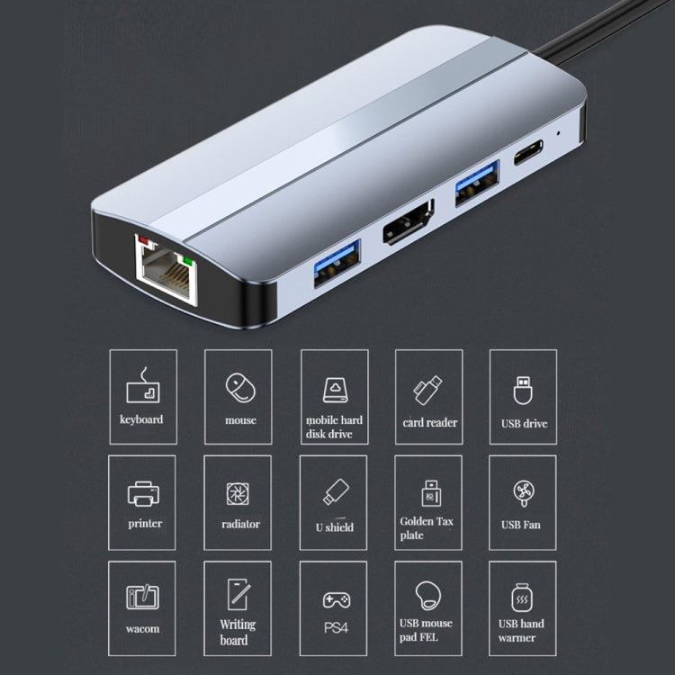 BYL-2206 9 in 1 USB-C / Type-C to USB Multifunctional Docking Station HUB Adapter - Computer & Networking by buy2fix | Online Shopping UK | buy2fix