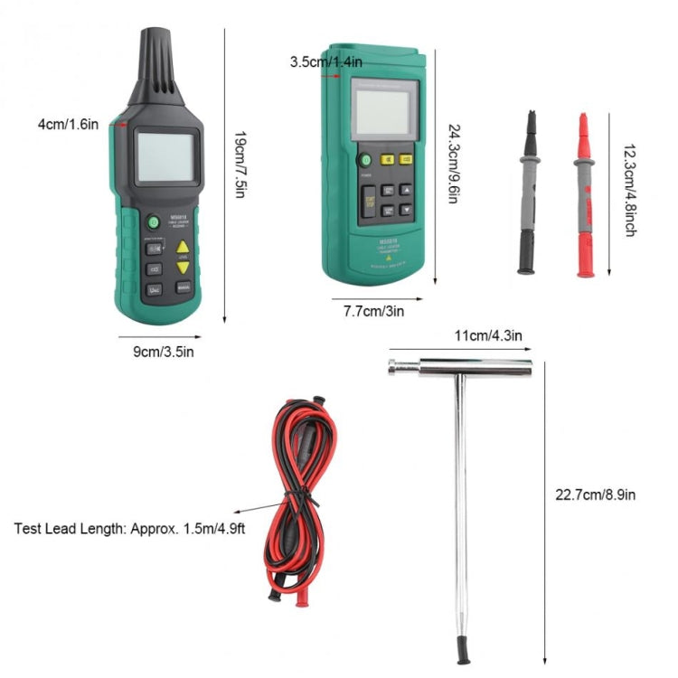 BSIDE MS6818 9V Buried Cable Finder Tracker, Measuring Range: AC / DC 12V-400V - Lan Cable and Tools by buy2fix | Online Shopping UK | buy2fix