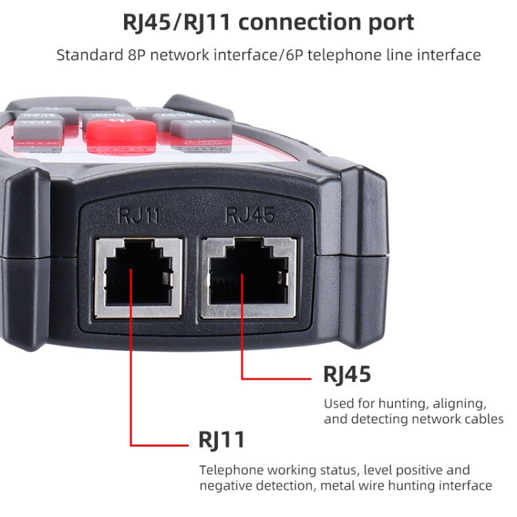 BENETECH GT66 RJ11 / RJ45 Multifunctional Cable Tester Line Finder Net Cable Detector - Lan Cable and Tools by BENETECH | Online Shopping UK | buy2fix