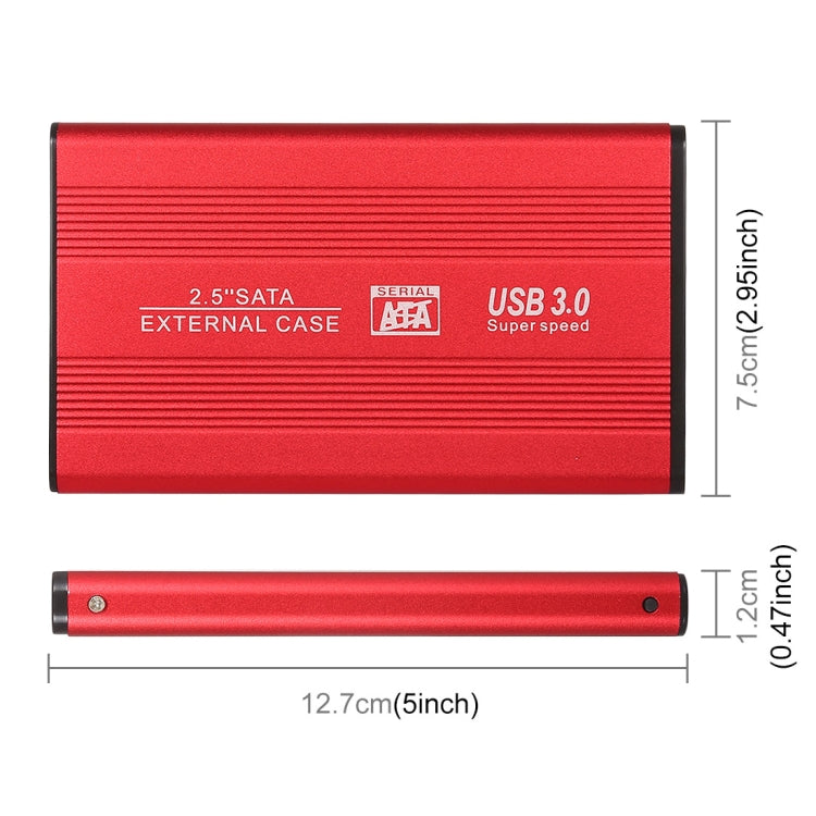 Richwell SATA R2-SATA-500GB 500GB 2.5 inch USB3.0 Super Speed Interface Mobile Hard Disk Drive(Red) - External Hard Drives by Richwell | Online Shopping UK | buy2fix