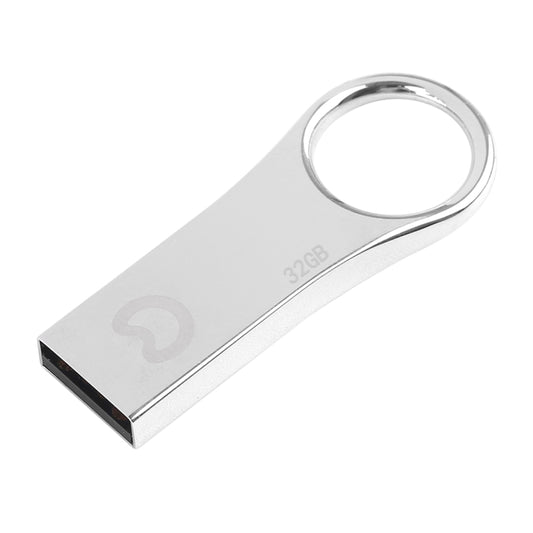 eekoo 32GB USB 2.0 Waterproof Shockproof Metal Ring Shape U Disk Flash Memory Card (Silver) - Computer & Networking by eekoo | Online Shopping UK | buy2fix