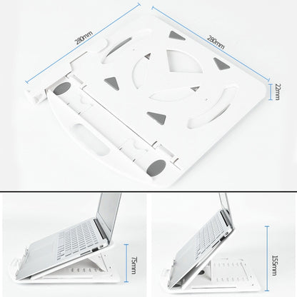 General-purpose Increased Heat Dissipation For Laptops Holder, Style: with Mobile Phone Holder with Rotation (Black) - Computer & Networking by buy2fix | Online Shopping UK | buy2fix