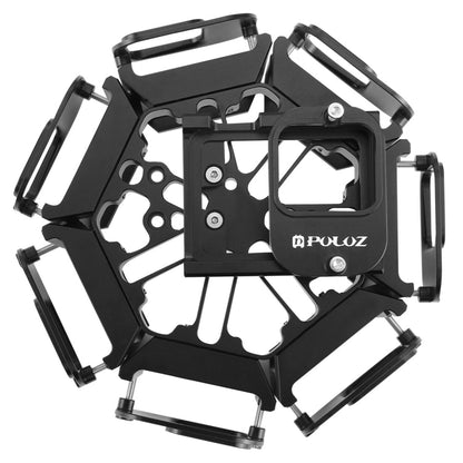 PULUZ  8 in 1 All View Panorama Frame CNC Aluminum Alloy Protective Cage with Screw for GoPro HERO7 /6 /5(Black) - Metal Cases by PULUZ | Online Shopping UK | buy2fix