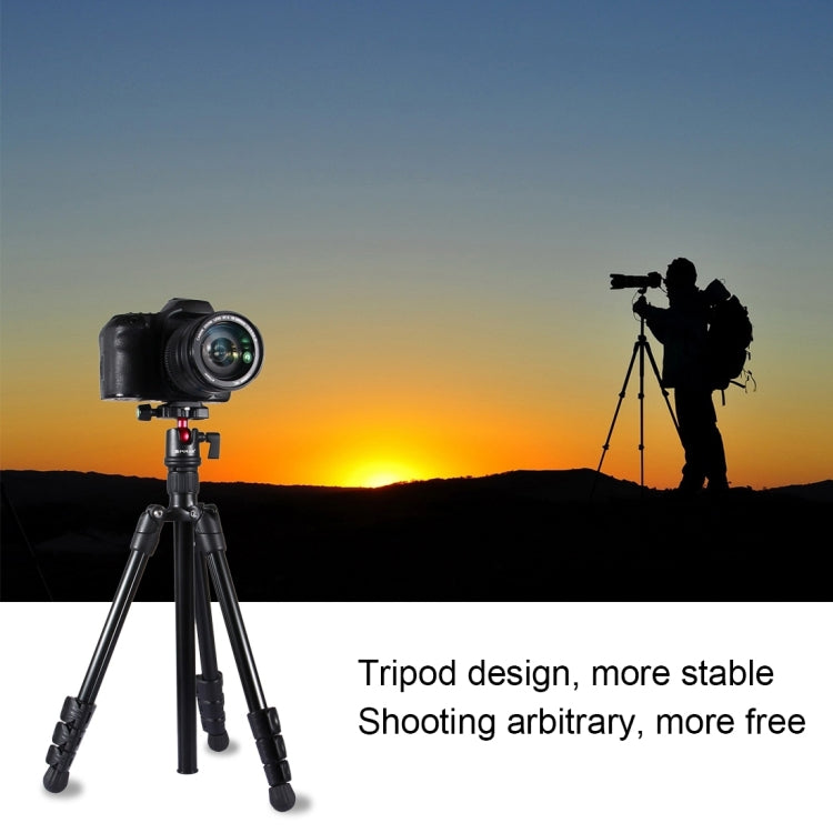 PULUZ 4-Section Folding Legs Metal  Tripod Mount with 360 Degree Ball Head for DSLR & Digital Camera, Adjustable Height: 42-130cm - Tripods by PULUZ | Online Shopping UK | buy2fix