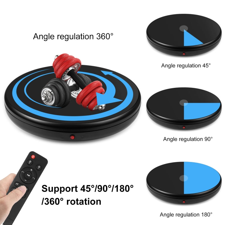 PULUZ 45cm Remote Control Adjusting Speed Rotating Turntable Display Stand, Black, Load 100kg(EU Plug) - Camera Accessories by PULUZ | Online Shopping UK | buy2fix